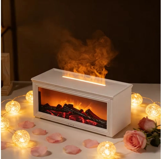 FLAMEABOX     Diffusore di aromi dal design moderno con suggestivo effetto fiamma realistica e luce calda