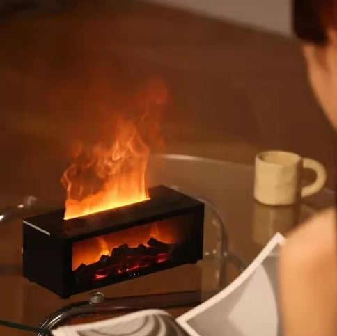 FLAMEABOX     Diffusore di aromi dal design moderno con suggestivo effetto fiamma realistica e luce calda