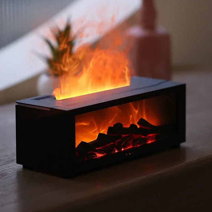 FLAMEABOX     Diffusore di aromi dal design moderno con suggestivo effetto fiamma realistica e luce calda